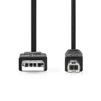 Nedis CCGL60100BK50 USB A - B kábel USB 2.0 480 Mbps 10W 5m fekete