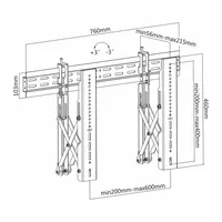 SBOX LVW02-46F fali tartó 37"-70" 45 kg VESA 200x200-600x400 #7