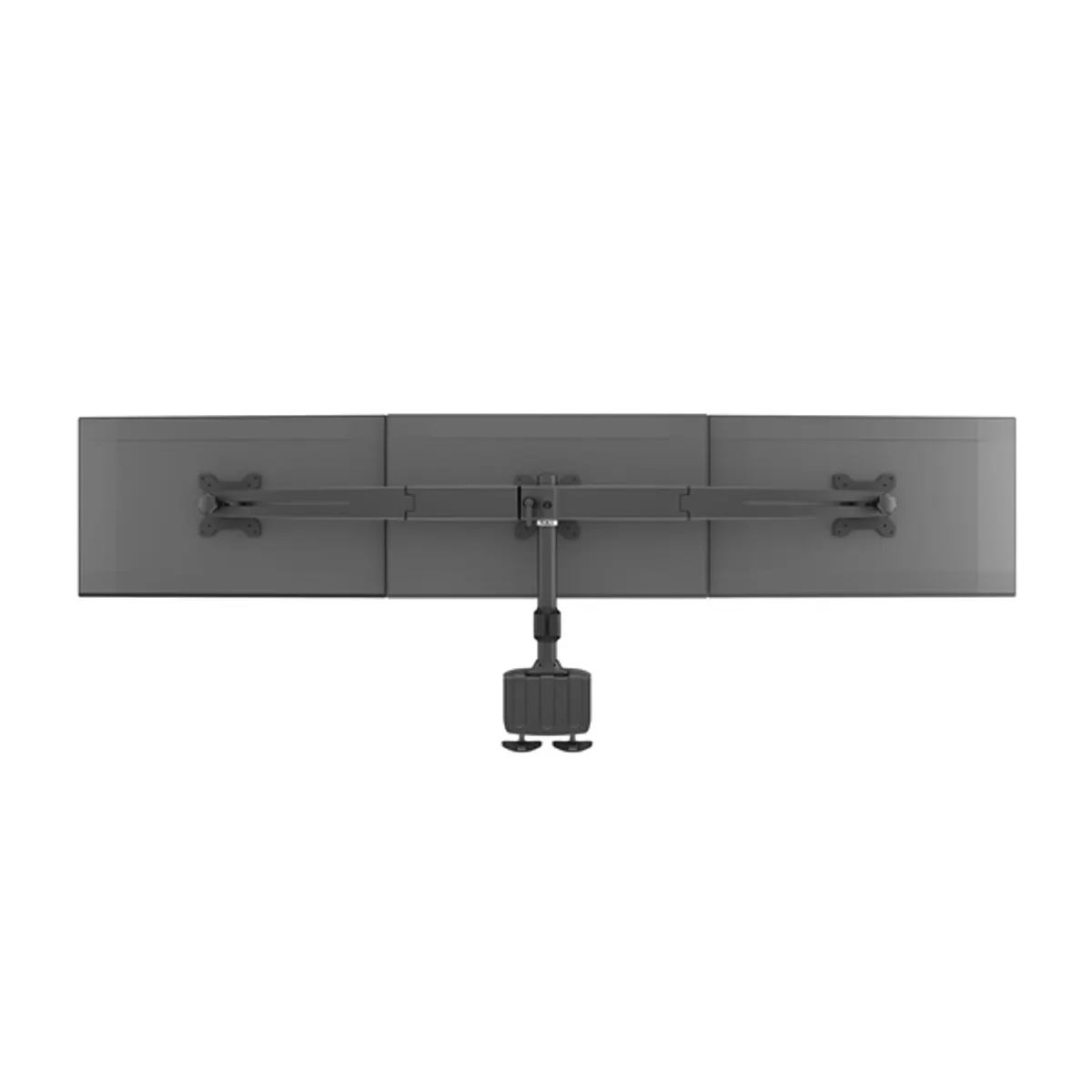 Multibrackets 7350105210372 Asztali konzol 3 képernyőre 15"-24" VESA 75x75, 8 kg képernyőnként, dőlés 20 fok, forgás 90 fok, yaw 10 fok, fekete #9
