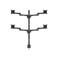 MULTIBRACKETS 7350073735891 M VESA Deskmount Officeline Quad Black 15-30" 75x75 100x100 mm 8 kg képernyenként #4