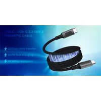 Newell NL4440 mágneses USB-C kábel USB-C 3.2 Gen 2, 1 m, 20 Gbps, 100 W, 4K 60 Hz, nylon, alumínium, 40 hónap garancia #3