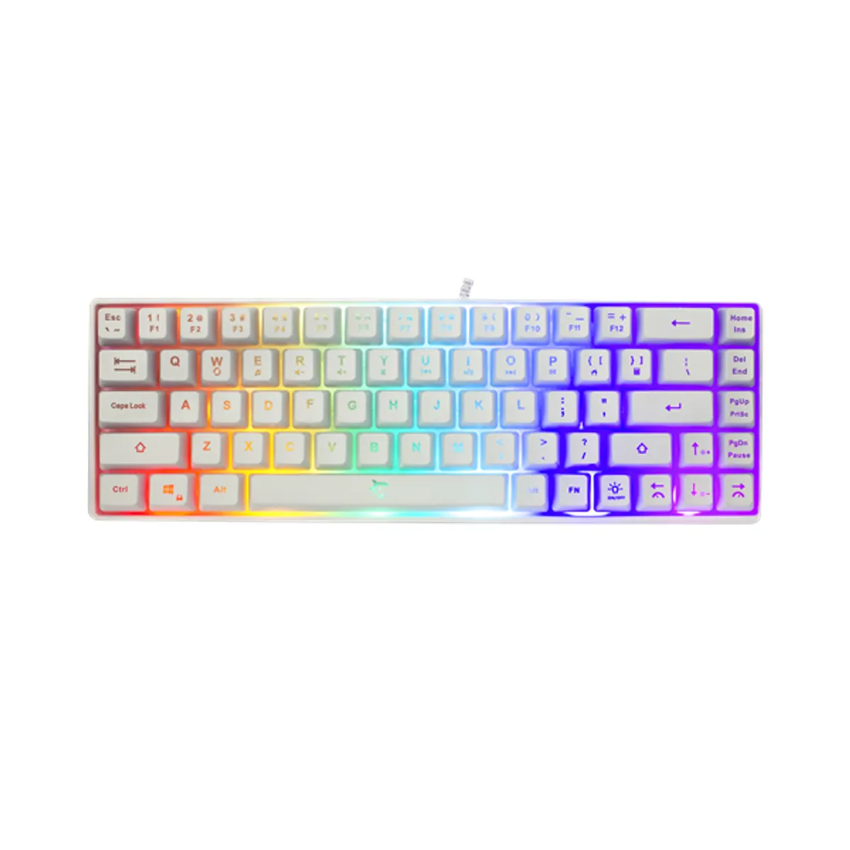 WHITESHARK GK-2201W-US RONIN-W fehér membrán gamer billentyűzet US kiosztás USB 2.0 68 billentyűs #1