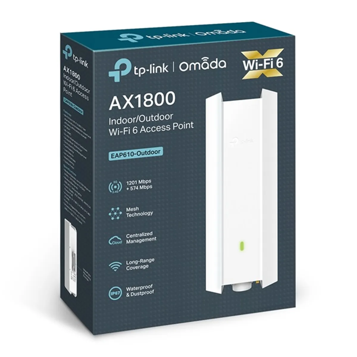 TP-LINK EAP610-OUTDOOR AX1800 kültéri PoE Omada WiFi 6 2.4 GHz és 5 GHz IP67 #3
