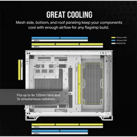 CORSAIR CC-9011266-WW 2500X Micro-ATX edzett üveg fehér #5