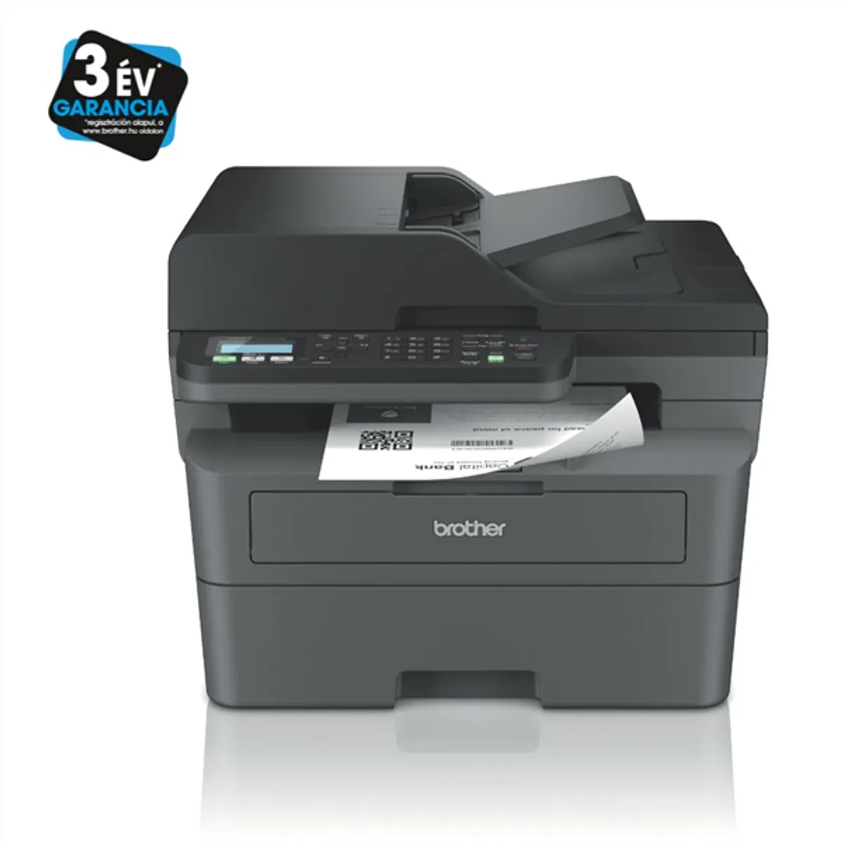 Brother MFCL2802DWYJ1 MFC-L2802DW monokróm multifunkciós lézernyomtató A4 kétoldalas nyomtatás WiFi Ethernet USB 250 lapos tálca 50 lapos ADF #1