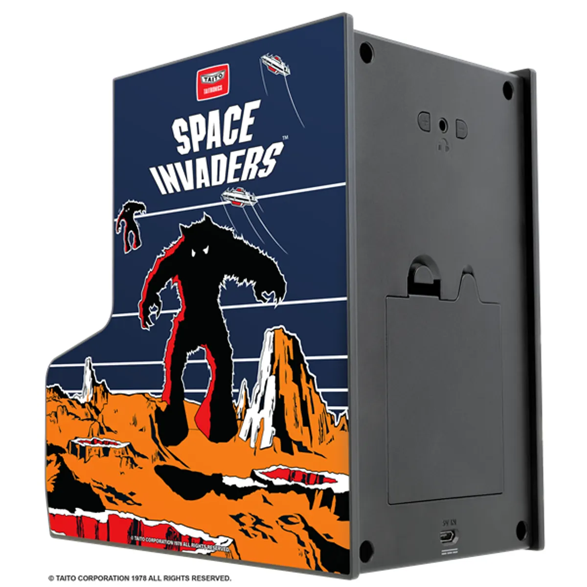 MY ARCADE DGUNL-3279 Space Invaders Micro Player 6.75" kijelző micro USB vagy 4x AA tápellátás 3,5 mm fejhallgató-csatlakozó hangerő-szabályzó #3