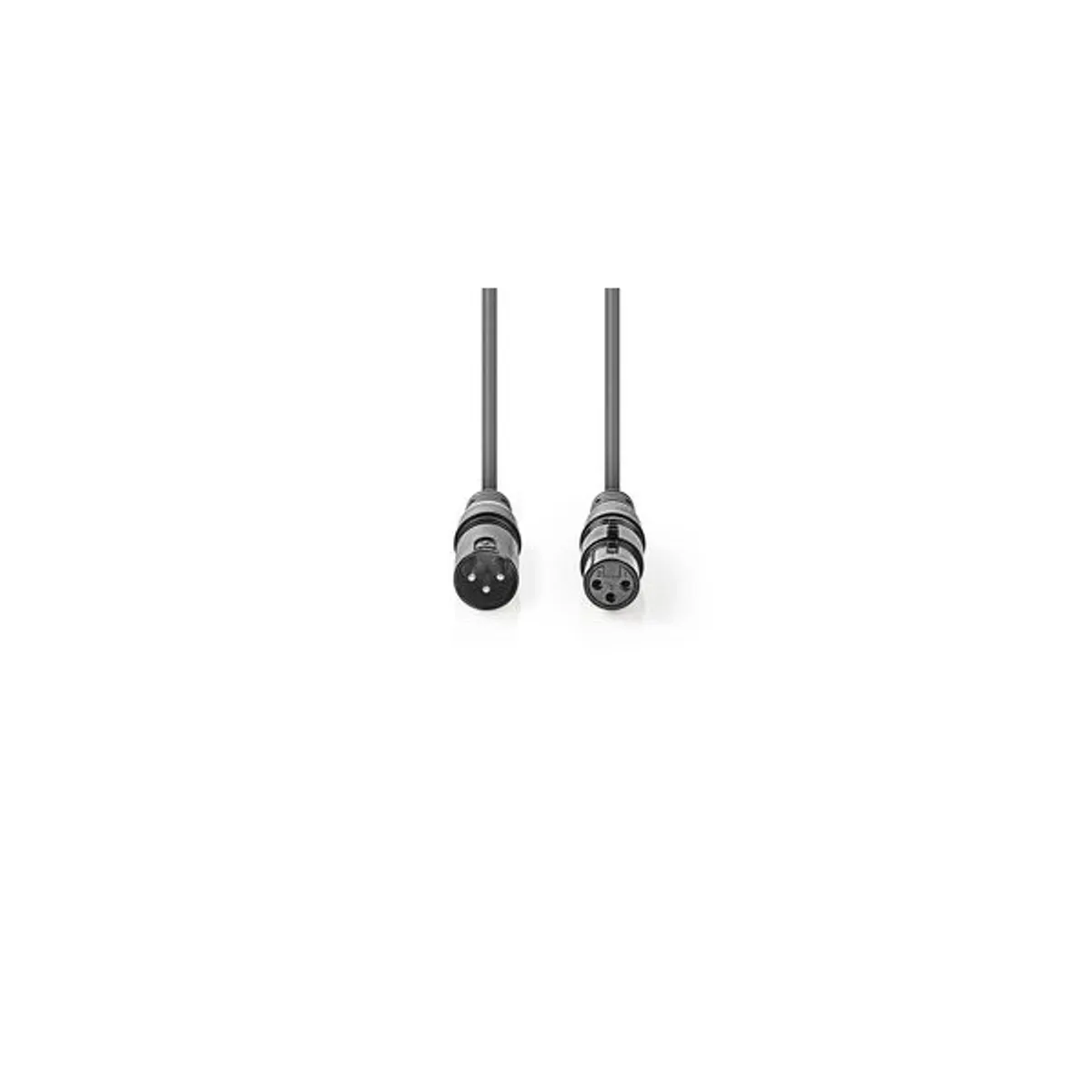 Nedis COTG15012GY150 DMX kábel XLR 3 tűs apa XLR 3 tűs anya Nikkelezett 15,0 m sötétszür #2