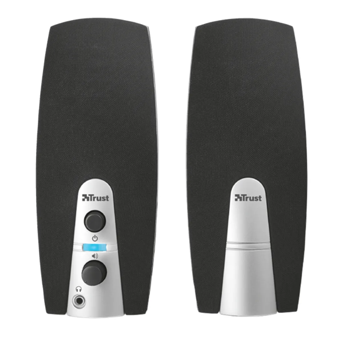 Trust 16697 MiLa 2.0 Speaker Set 5W RMS USB táplálású előlapi fejhallgató-csatlakozó 3,5 mm jack fekete-ezüst #5