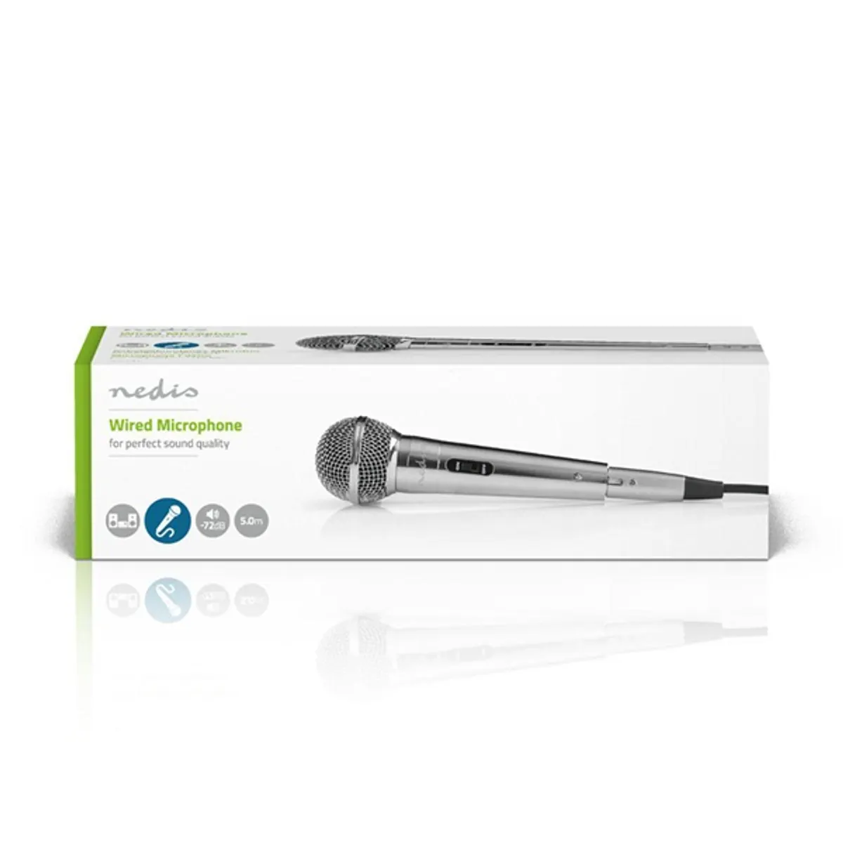 Nedis MPWD45GY dinamikus mikrofon XLR 3 tűs csatlakozás 6.35 mm 5 m frekvencia 80 Hz - 13 kHz impedancia 600 Ohm érzékenység -72 dB kardioid #5