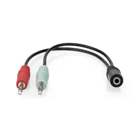 Nedis CAGB22160BK02 2x 3,5 mm férfi és 3,5 mm női sztereó Y-elosztó 0,20 m fekete #5
