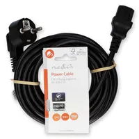 Nedis CEGL10000BK50 tápkábel IEC-320-C13 5 m 3 x 1,00 mm² fekete dugó földelő érintkezővel #5