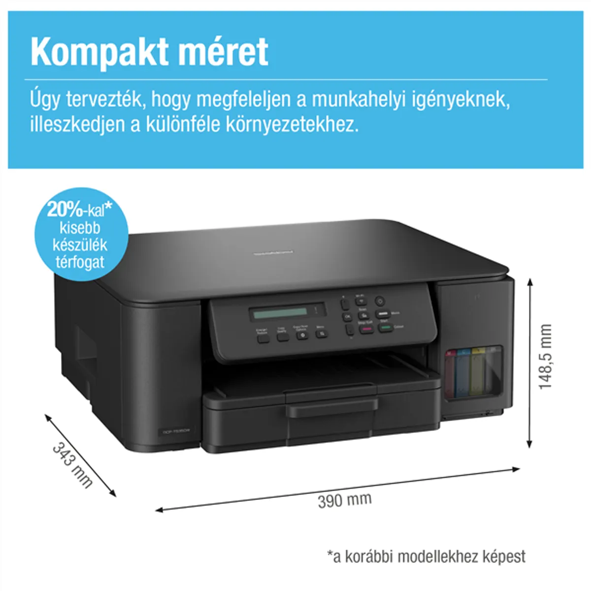 BROTHER DCPT535DWYJ1 DCP-T535W wifi A4 6000x1200dpi színes duplex #2