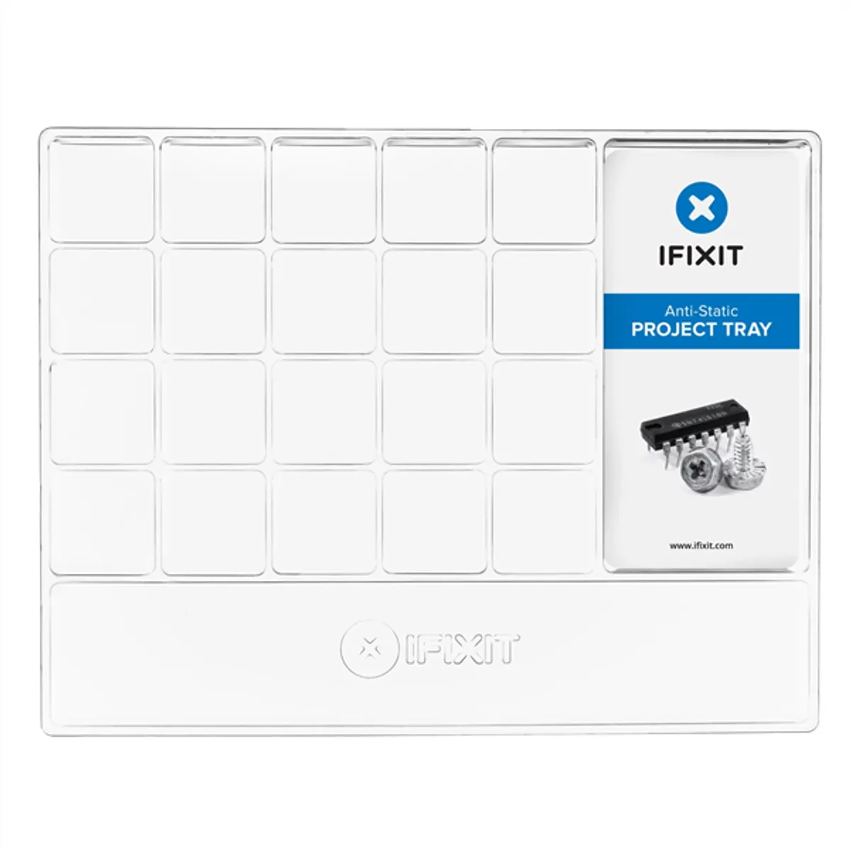 iFixit EU145257-1 antisztatikus projekt tálca 20 rekesz; antisztatikus műanyag; méretek 21,5 x 28 x 1,3 cm #1