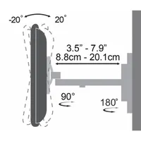 SBOX LCD-441 23"-55" dönthető forgatható fali konzol 100x100-400x400, 30 kg #6