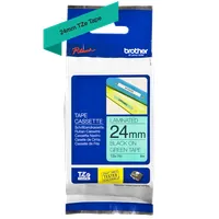 Brother TZE751 TZe-751 laminált szalag 24 mm zöld alapon fekete 8 m #3