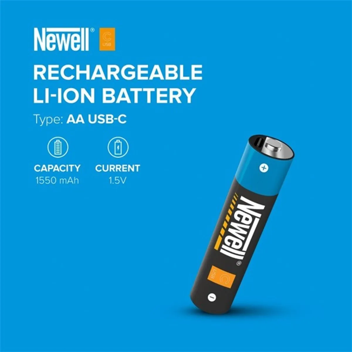 NEWELL NL3463 AA USB-C 1550 mAh akkumulátor 2x Li-ion töltőport USB-C és USB-A kábel #6