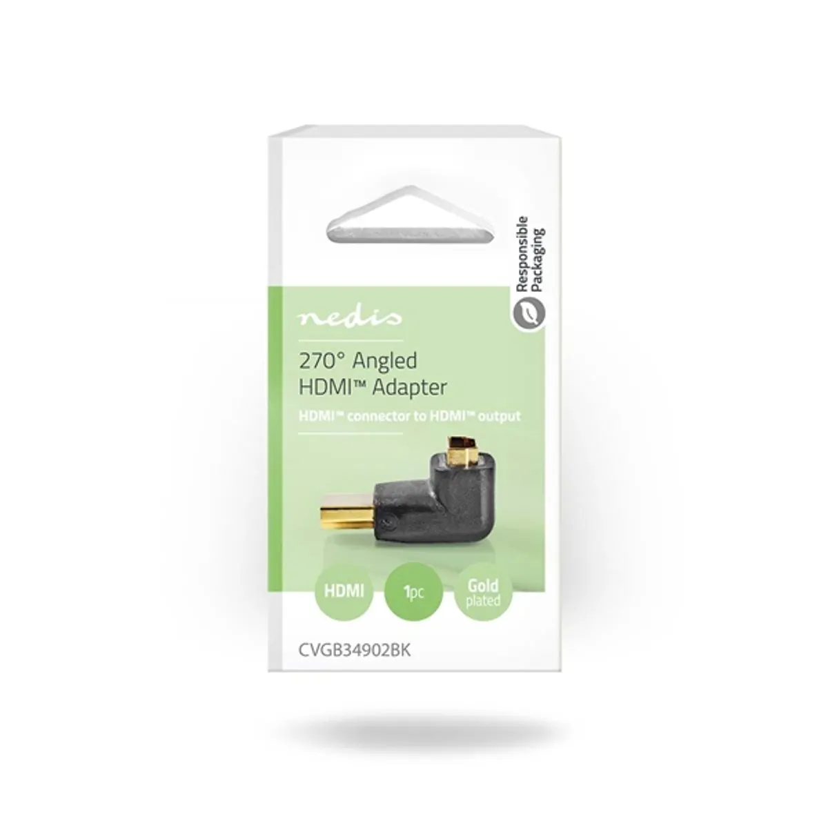 Nedis CVGB34902BK HDMI apa-anya adapter aranyozott 270 fokos szögben elforgatható #7