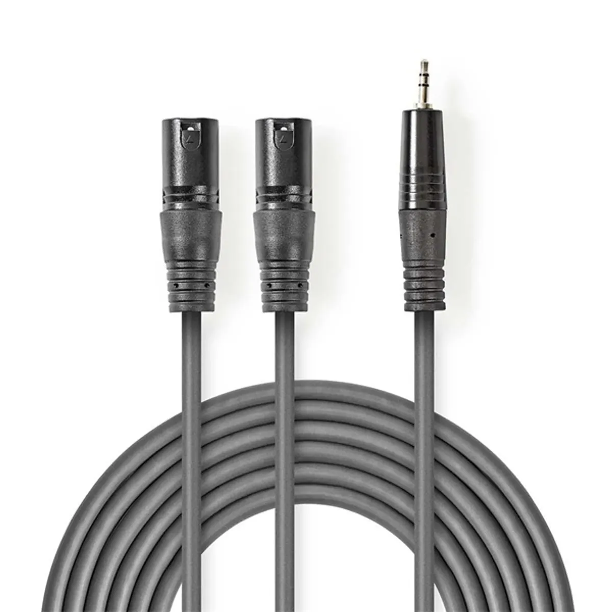 NEDIS COTH15310GY15 XLR audiókábel 2x XLR 3 tűs apa - 3,5 mm-es dugó 1,50 m sötétszürke #1