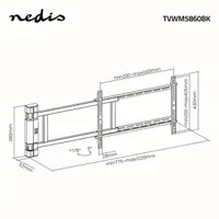 NEDIS TVWM5860BK tévéfalra szerelhető konzol fekete #8