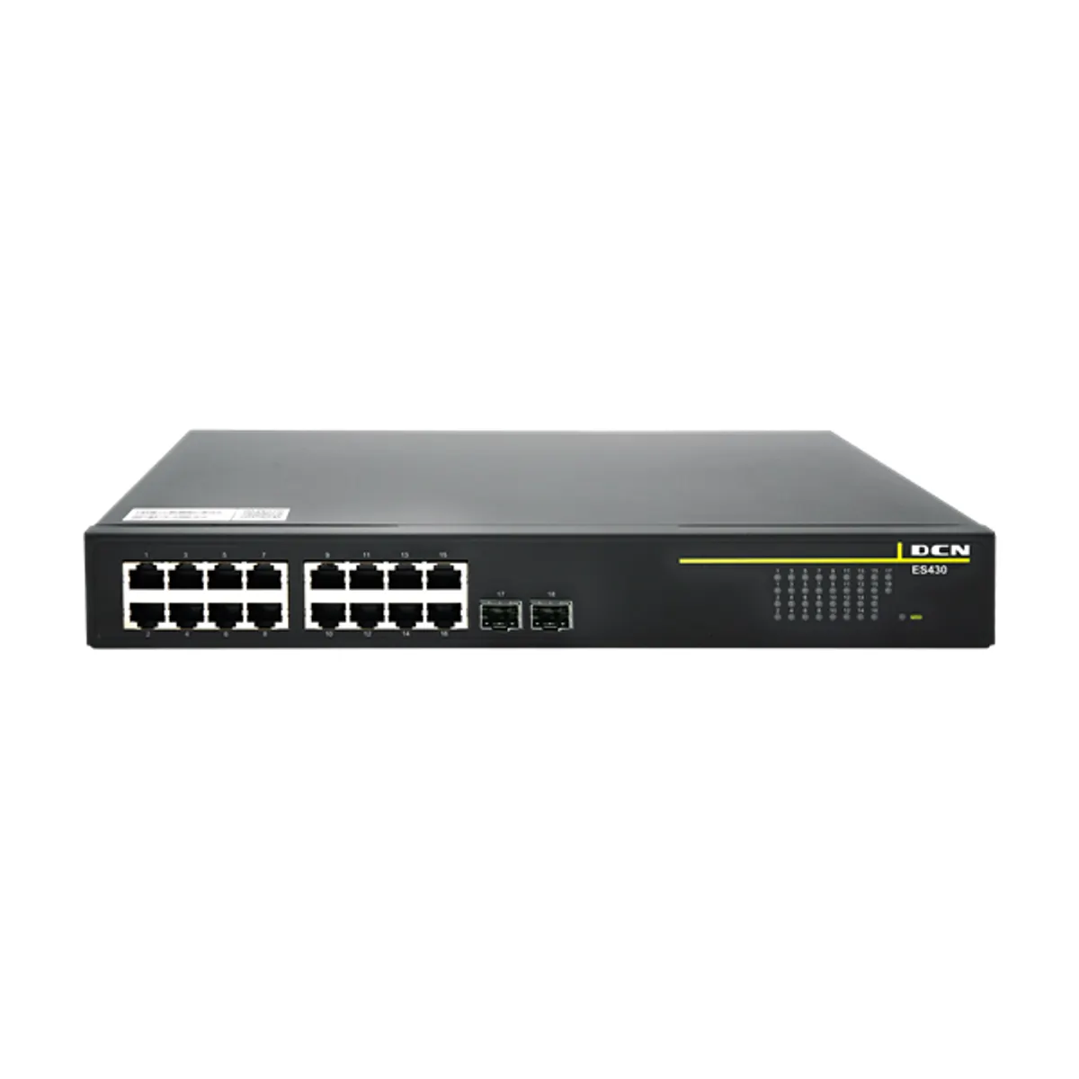 DCN ES-430-18P-POE ES-430 18x 1Gb Réz 2x SFP PoE Modular Web felügyelet Layer 2 36,0 Gbps 26,78 Mpps Rack-be szerelhető #1