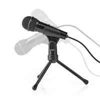 NEDIS MICTJ100BK asztali mikrofon USB-tápellátás 3,5 mm csatlakozás mindenirányú frekvencia 50 Hz-16 kHz impedancia 2200 ohm fekete #2
