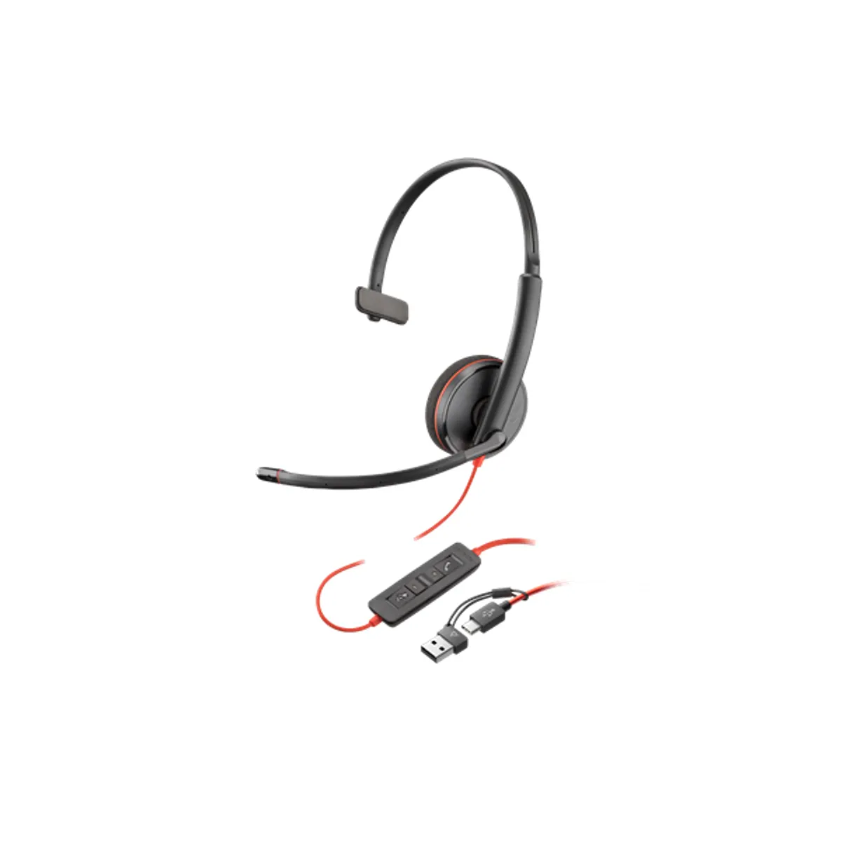Hp poly 8X228A6 Blackwire 3220 USB Type-C USB Type-A Vezetékes fejhallgató mikrofon igen fekete #2
