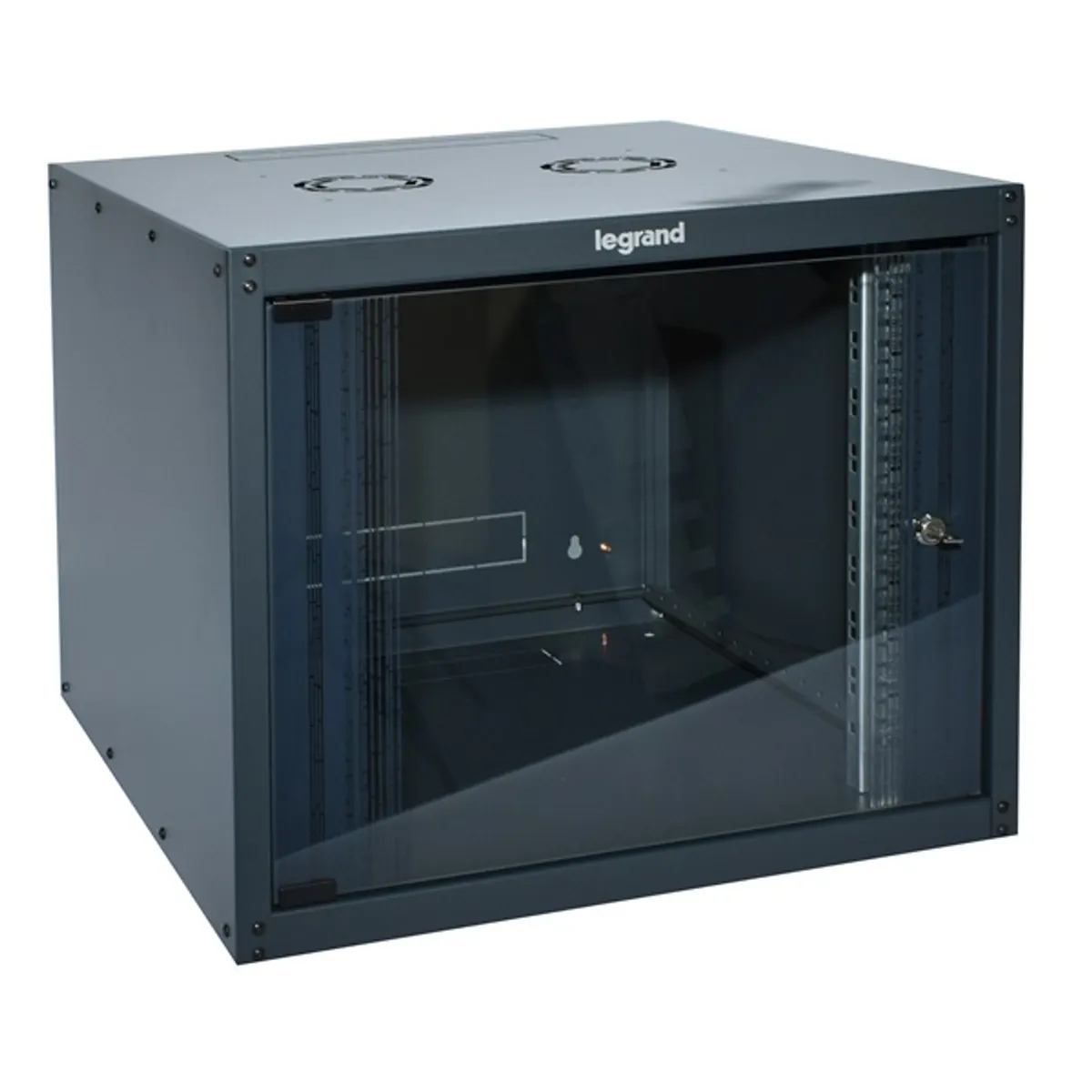 Legrand 646212 fali rackszekrény 19" 12U 600x600 antracit egyrekeszes üvegajtós készre szerelt #1