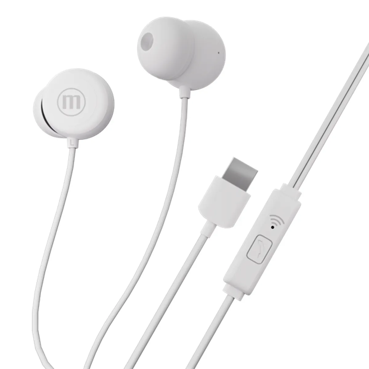 MAXELL 348595 fülhallgató usb-c mikrofon igen stereo fehér vezetékes #1