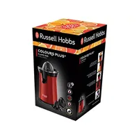 RUSSELL HOBBS 26010-56 Citrusprés rozsdamentes acél piros ház 2 különböző átmérőjű facsaró fej csepegésgátló funkció beépített vezetéktároló 60 W #2