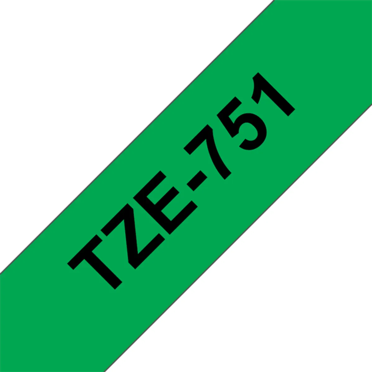 Brother TZE751 TZe-751 laminált szalag 24 mm zöld alapon fekete 8 m #1