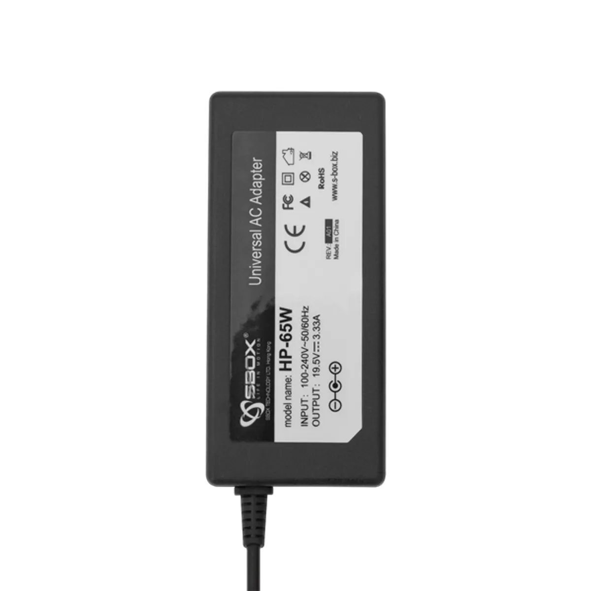 SBOX HP-65W notebook töltő 19.5V 4.5 mm x 3.0 mm DC csatlakozó középpontos #2
