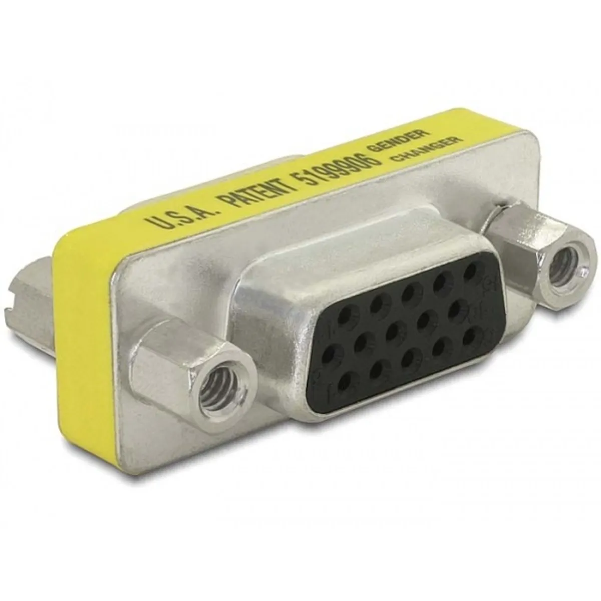 DELOCK 65001 VGA anya-anya adapter D-Sub 15 női-női csavaros anyákkal #1