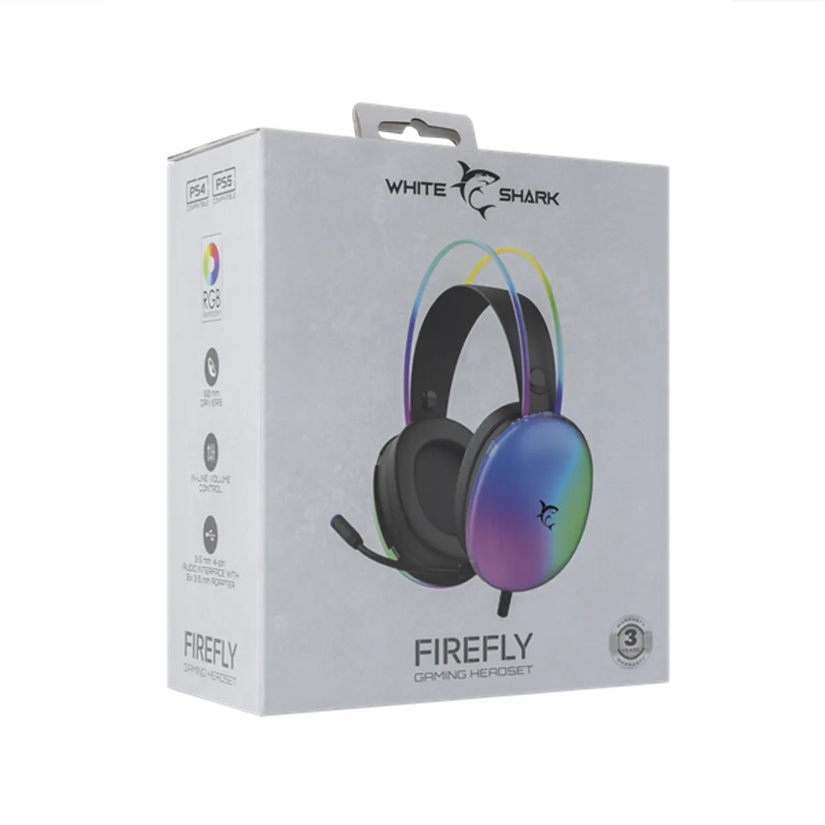 Whiteshark WS GH-2342B fejhallgató 2 db 3,5 mm és USB világítás mikrofon igen stereo fekete vezetékes PC-PS4-5-XBOX-MAC #8