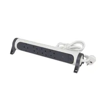 Legrand 694507 Elosztósor 4x2P-F, 1,5 m vezetékkel, fehér-fekete túlfeszültség-védelemmel