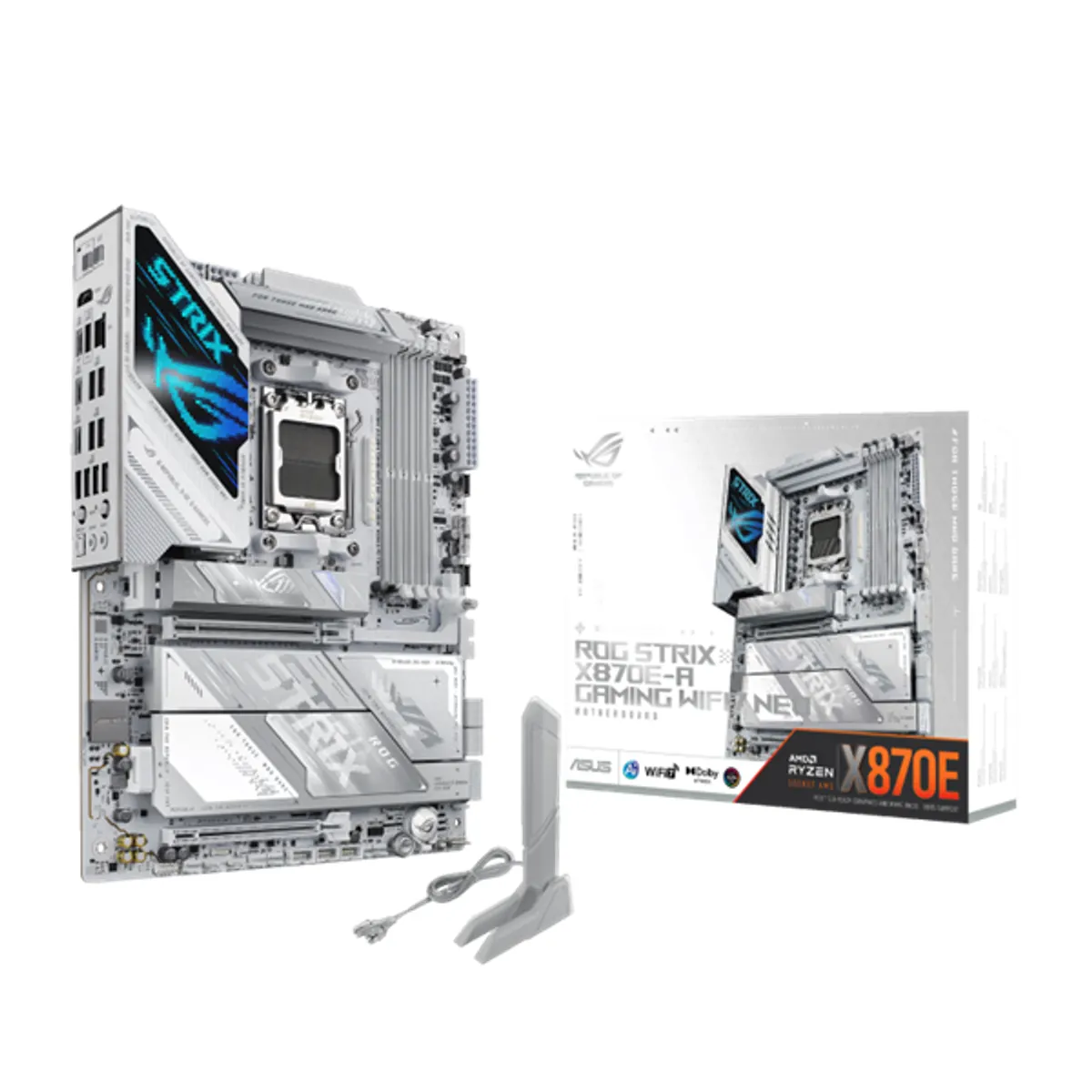 Asus PCC ROG Strix X870E-A Gaming Neo AMD am5 ATX 2x PCIe x16 M.2 foglalat RAID HDMI 7.1 hd ddr5 5200MHz 256 gb 4 memória foglalat wifi #1
