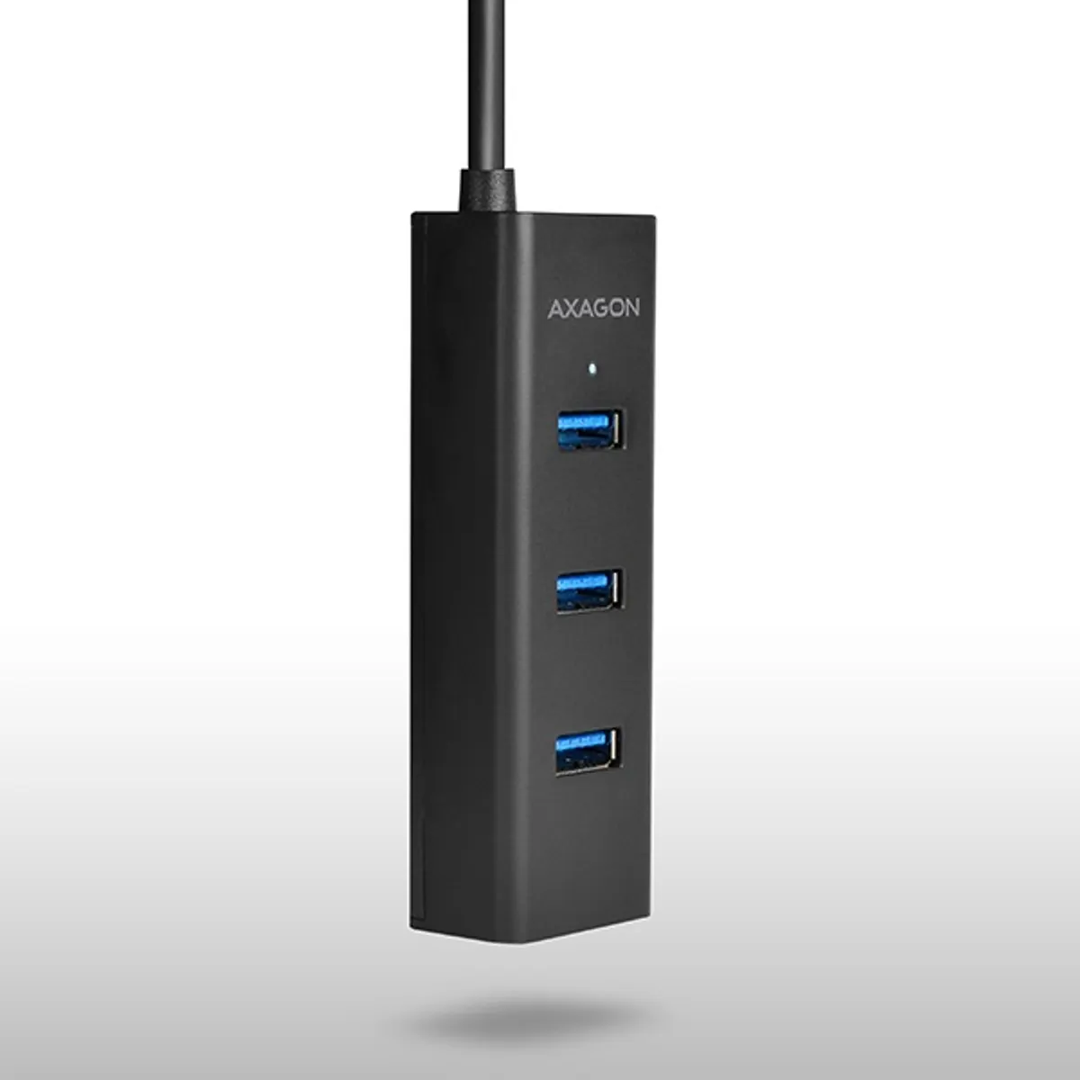 AXAGON HUE-S2BL USB 3.0 töltő hub 4x USB 3.0, 1,2 m kábel, külső tápellátás, portonként 2 A #10
