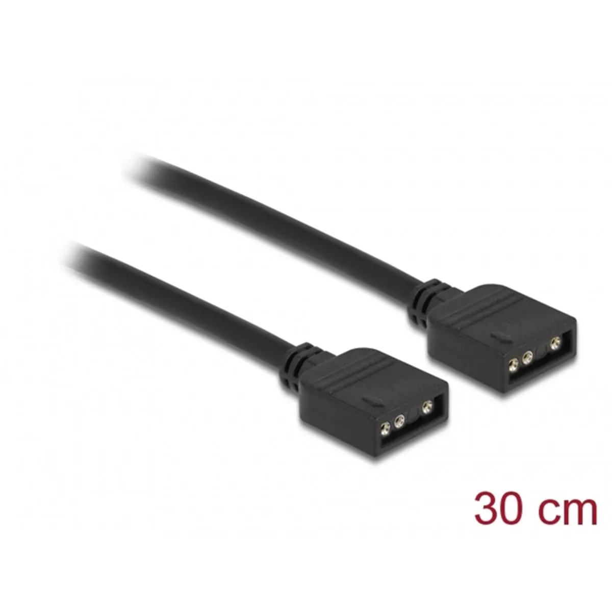 Delock 86013 argb 3pin 5v fekete 30 cm női-női #1