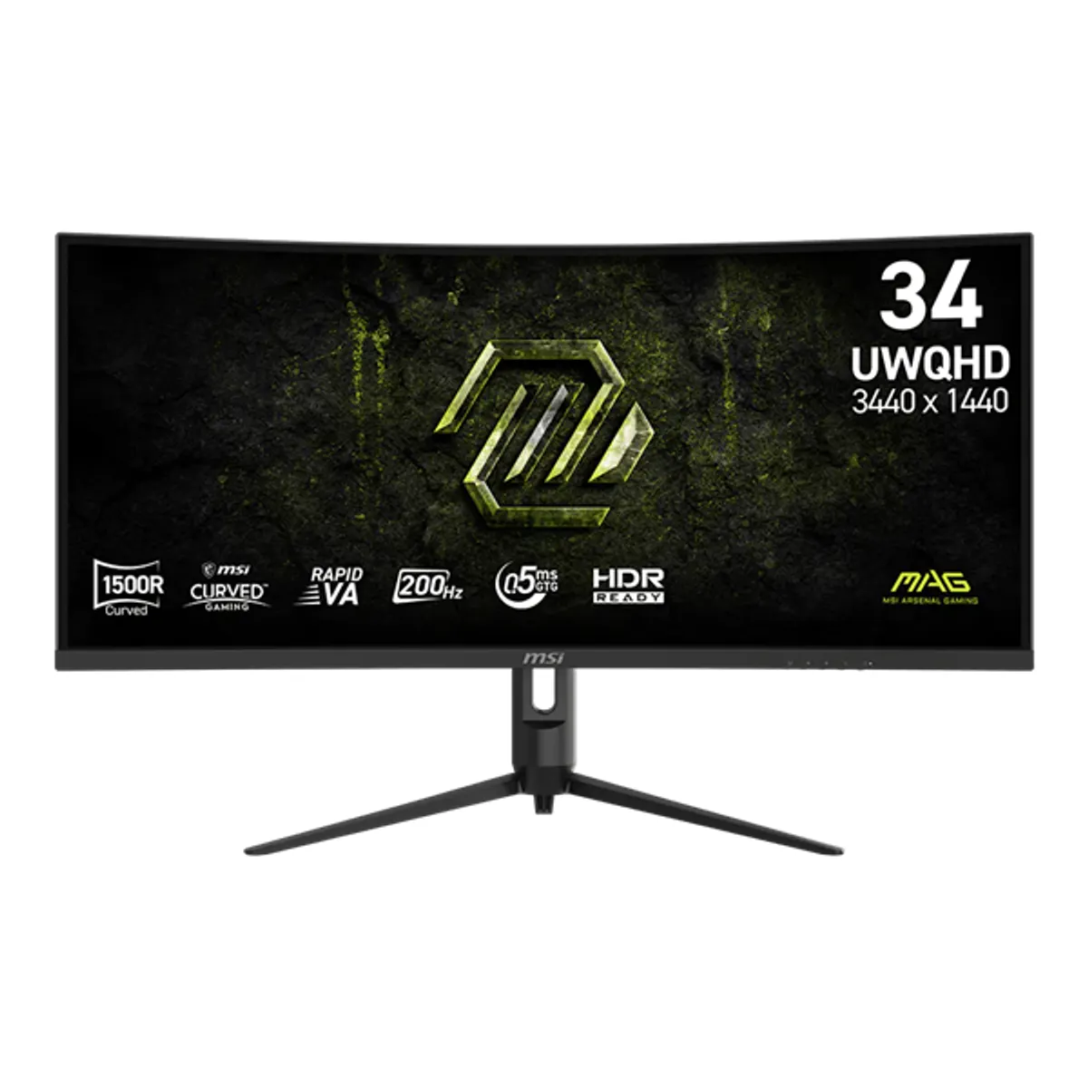 MSI DT 9S6-3DB64H-089 OLED gaming monitor 34" 3440x1440 200 Hz 0,50 ms ívelt 21:9 USB Type-C HDMI DP #1