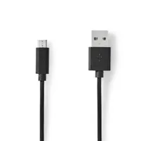 Nedis CCGL60500BK10 Usb adatkábel USB-A dugó USB Micro-B dugó 1 m USB 2.0 480 Mbps 10 W #2