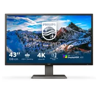 PHI MON 439P1/00 42.5" 4K VA panel HDR HDMI DP USB-C USB állítható magasság dönthető forgatható