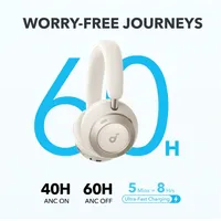 ANKER A3062G21 Soundcore Space One Pro összecsukható vezeték nélküli aktív zajszűrő krémszínű fejhallgató #5
