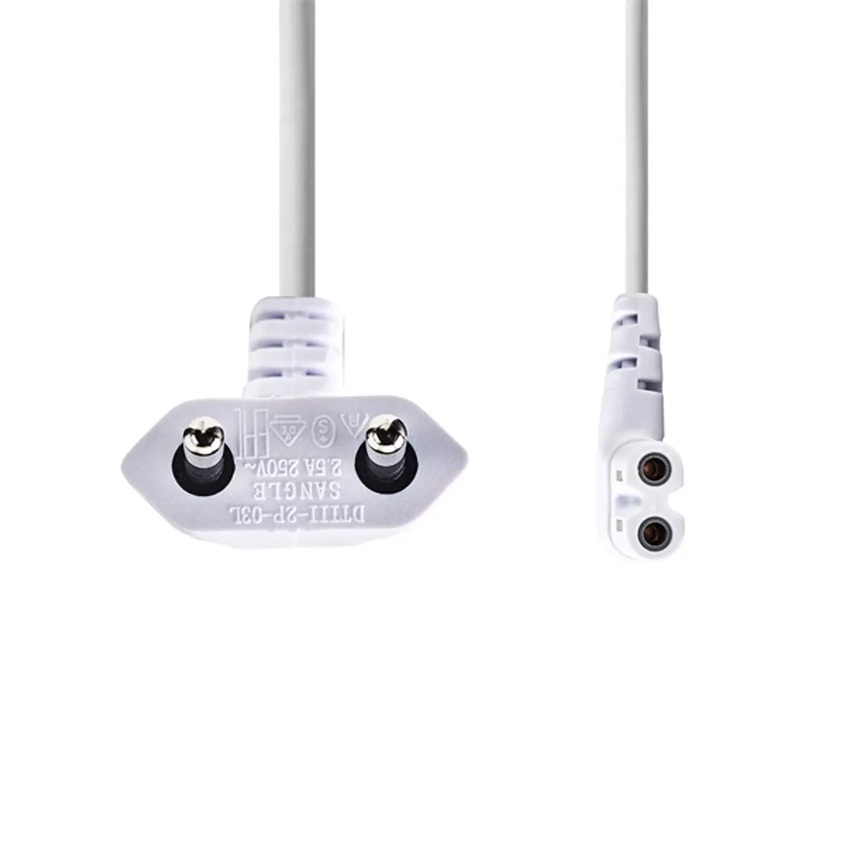 Nedis CEGL11055WT30 tápkábel, Euro dugó, IEC-320-C7, 2-pólusú, 3m, fehér #2