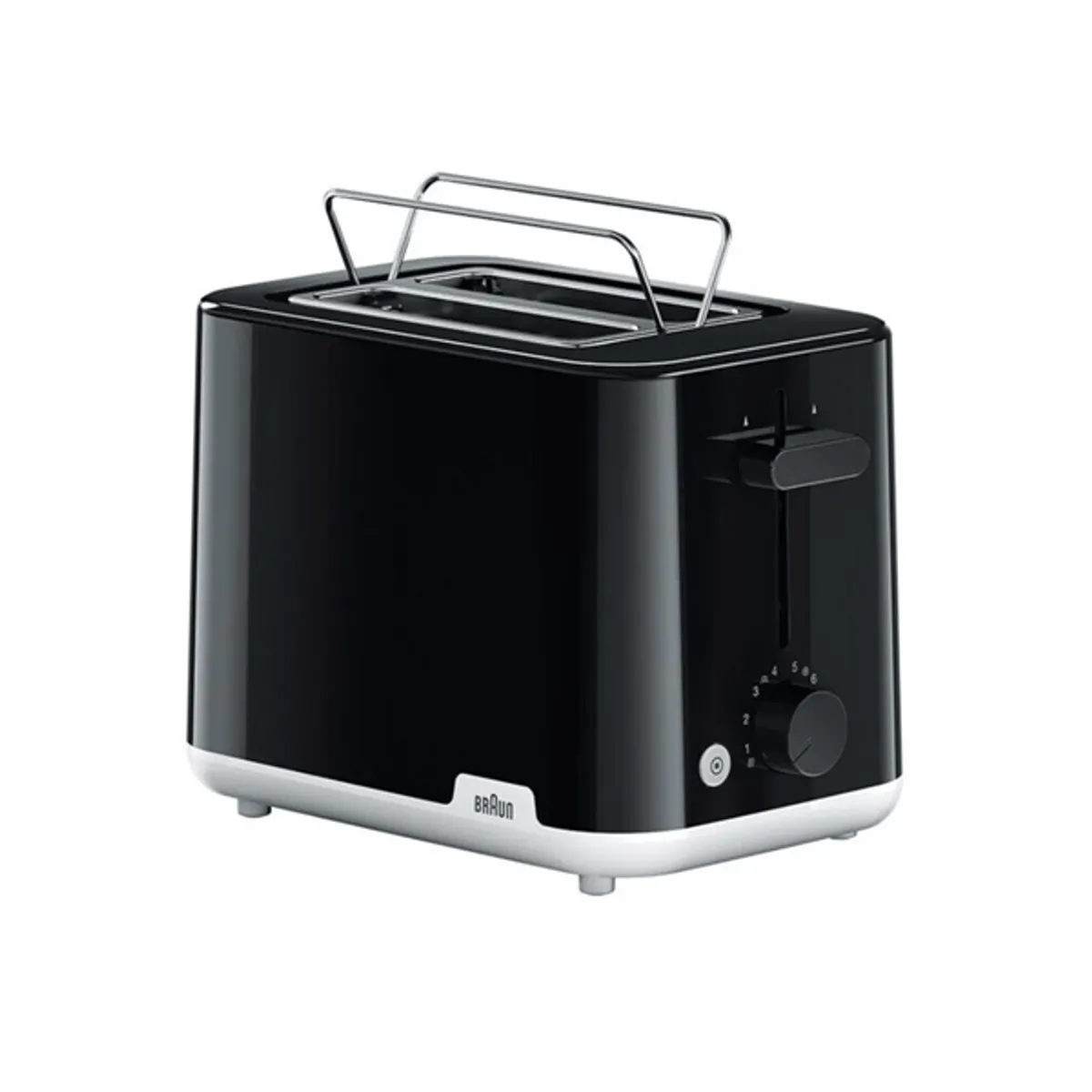 Braun HT1010BK kenyérpirító 2 szeletes 8 fokozat 900W zsemlemelegítő kenyérkiemelő #1