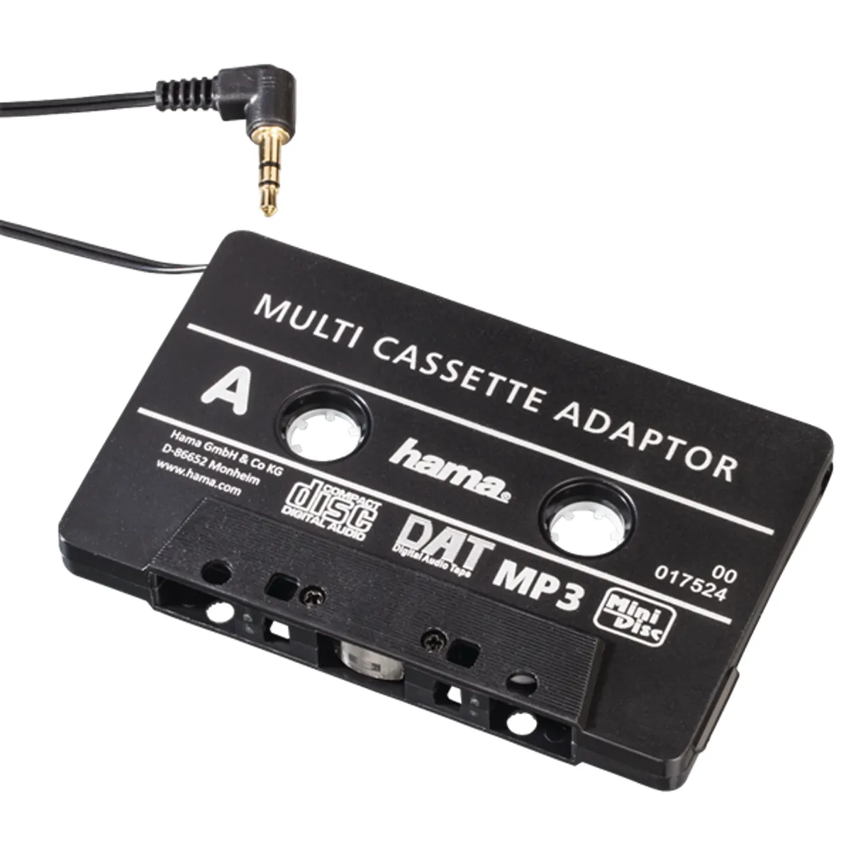 Hama 00017524 kazetta adapter autórádióhoz 3,5 mm sztereó jack fekete #1