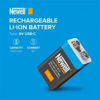Newell NL3465 9V USB-C akkumulátor 500 mAh beépített USB-C port USB-A kábel tartozék 40 hónap garancia 1200 töltési ciklus #5