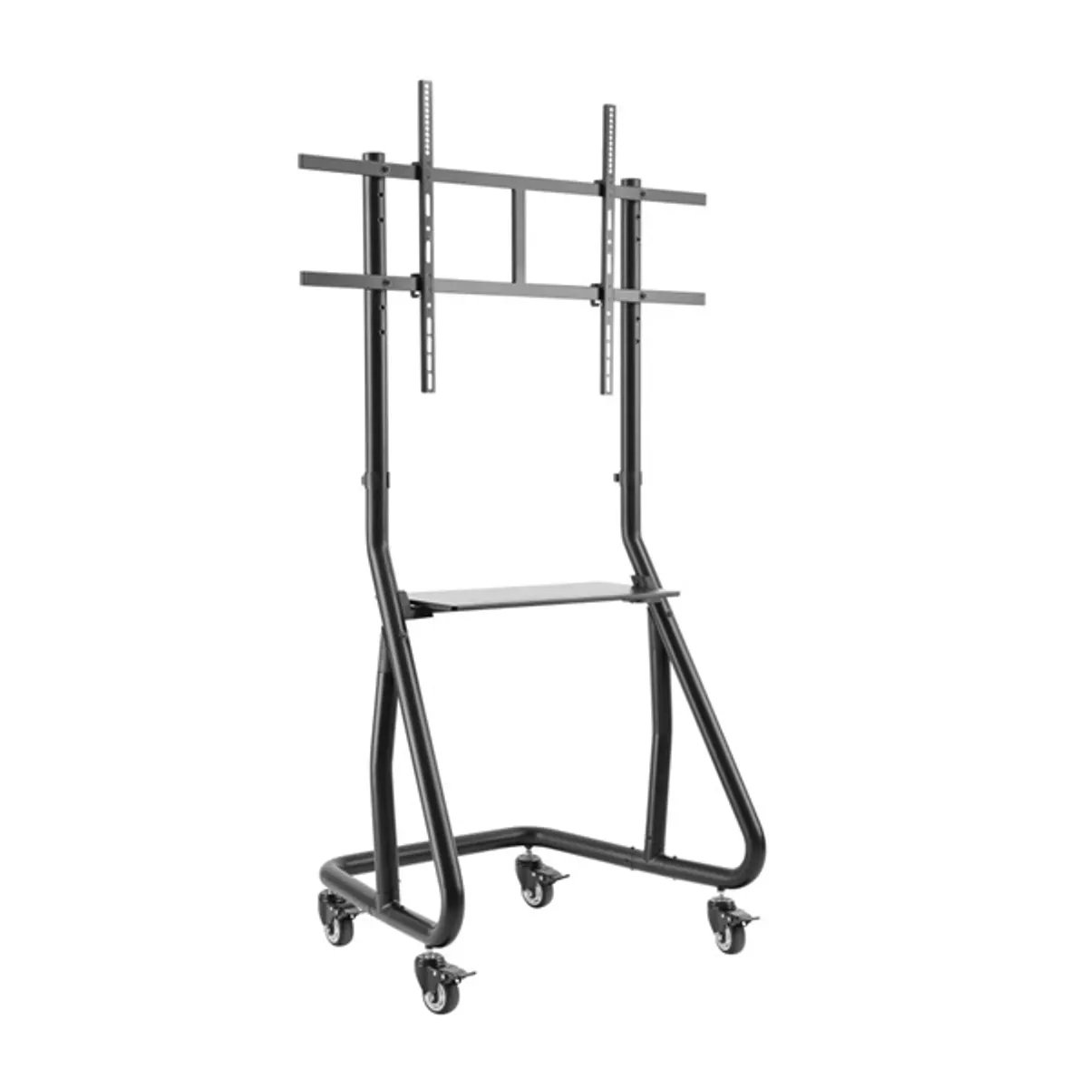 TECHLY ICA-TR38 gurulós padlóállvány 60"-105" TV-hez, max 100 kg, VESA 1000x600, belső kábelkezelés, polc 280x634 mm, 4 kerék, fekete #1