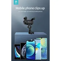 DEVIA ST359781 univerzális szellőzőrácsba illeszthető autós telefontartó gravitációs zárszerkezet 360 fokban forgatható ABS fekete #4