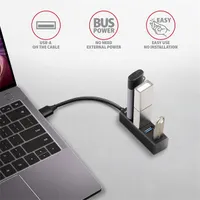 AXAGON HUE-M1A 4-portos USB 3.2 Gen 1 hub alumínium ház #3