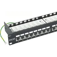EXCEL 100-013 Patch panel Cat.6 FTP 24 portos 1U fekete #1
