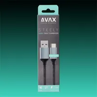 AVAX AVAX_CB301G USB-A-USB-C kábel Összekötő 1,5 m acélszürke